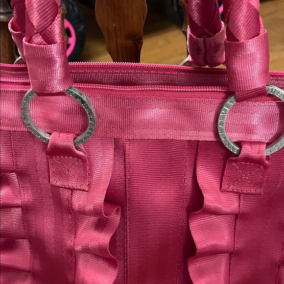 Harvey's Lola Bag with Braided Handle fushia color - Picture 6 of 11